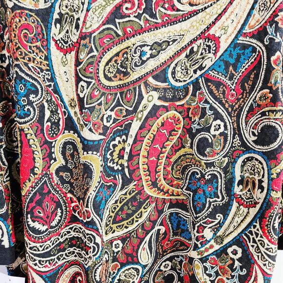 Vintage New NWT BonWorth Paisley Print Cardigan Size Medium Petite MP 3/4 Sleeve - Picture 9 of 13